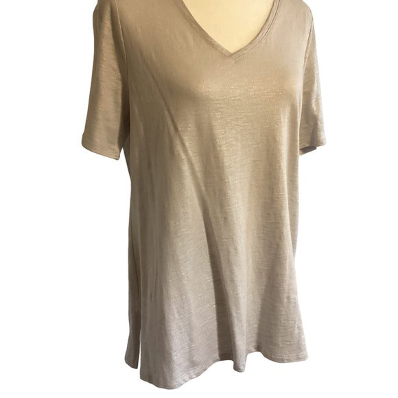 Chico's Tops - Chicos silver t-shirt size 1 NWT